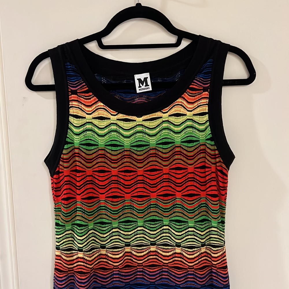 Vintage Missoni Rainbow banded dress